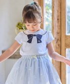 【エニィ/ANY / KIDS】の【WEB限定】7days プリント 半袖 Tシャツ サックスブルー×リボン|ID: prp329100004839299 ipo3291000000035641300