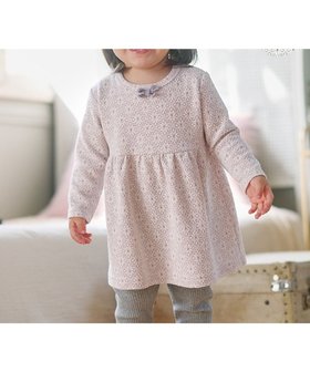 【組曲 / KIDS/KUMIKYOKU】の【80-90㎝】 フロストフラワージャガード セットアップ 人気、トレンドファッション・服の通販 founy(ファニー) ファッション Fashion キッズファッション Fashion for Kids カットジャガード Cut Jacquard カットソー Cut and Sewn Top シンプル Simple, Minimal セットアップ Set-Up, Coordinated Outfit トレーナー Sweatshirt, Trainer ベビー Baby, Babywear ラベンダー Lavender リボン Ribbon, Bow 冬 Winter / This Winter A/W・秋冬 Autumn/Winter |ID:prp329100004839330