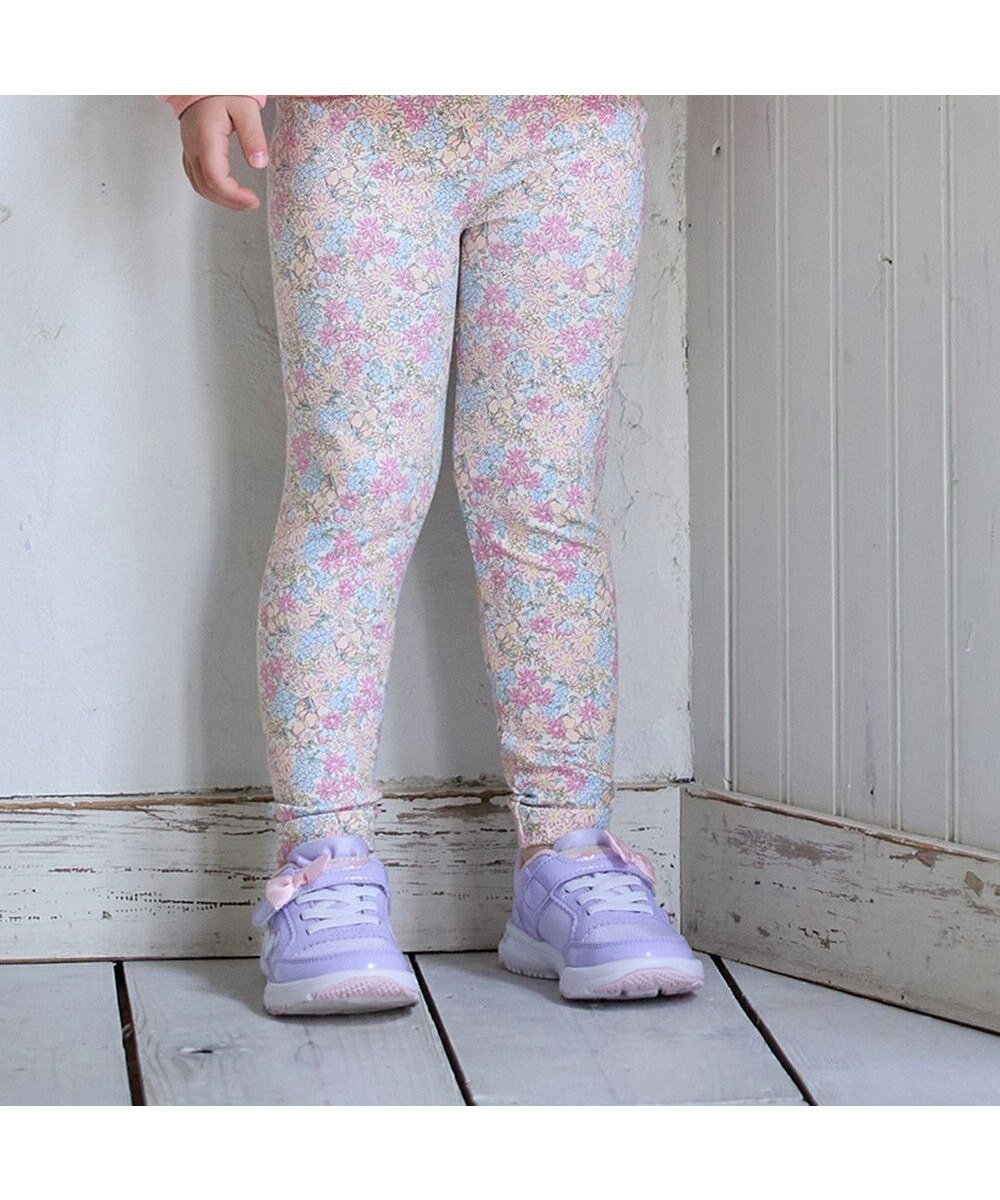 【エニィ/ANY / KIDS】の総柄フルレングスレギンス インテリア・キッズ・メンズ・レディースファッション・服の通販 founy(ファニー) 　ファッション　Fashion　キッズファッション　Fashion for Kids　ギンガム　Gingham, Gingham Fabric　スマホ　Smartphone, Mobile Device　人気　Popular, Best Seller　ポケット　Pocket, Pocket Detail　レギンス　Leggings, Stretch Pants　オフホワイト×小花柄|ID: prp329100004839347 ipo3291000000035265805