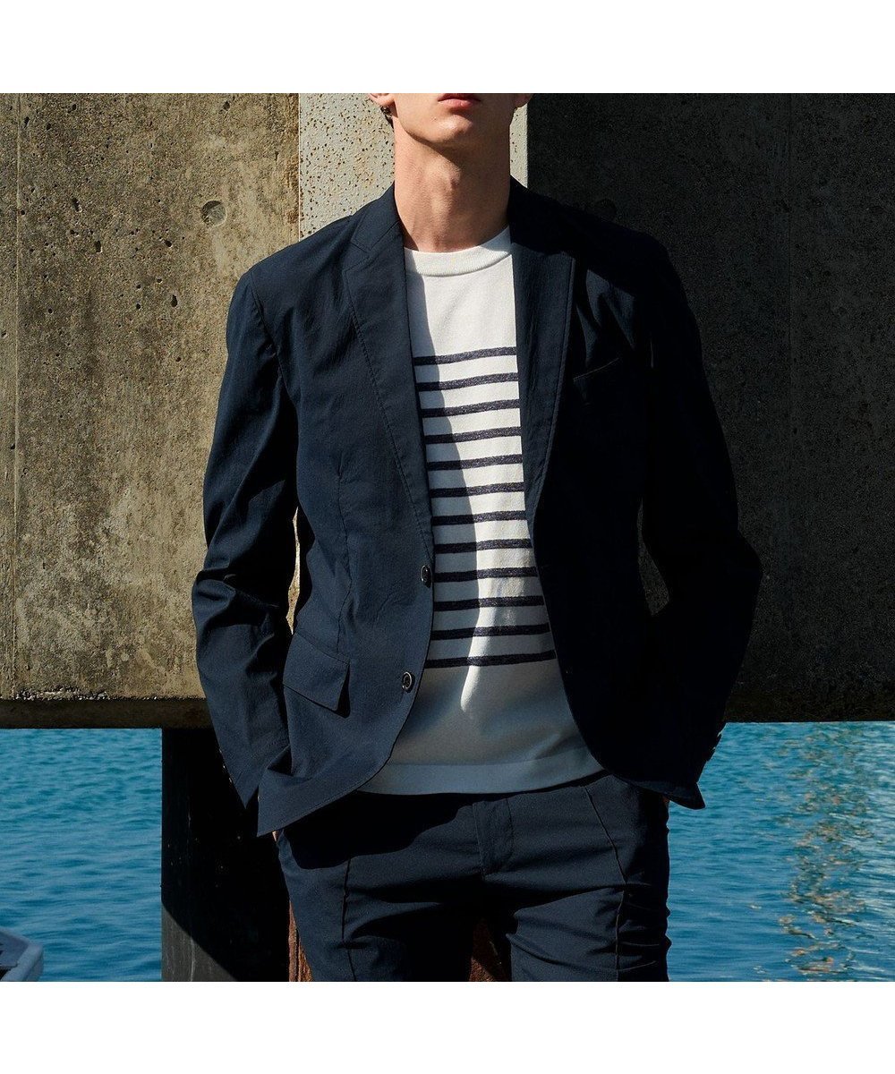 【ジョセフ アブード/JOSEPH ABBOUD / MEN】の【ポケッタブル/ハイパワーストレッチ/Eco 撥水】アクティブレジャー ジャケット インテリア・キッズ・メンズ・レディースファッション・服の通販 founy(ファニー) 　ファッション　Fashion　メンズファッション　Fashion for Men　アウター　Men's Coats Outerwear　テーラードジャケット　Tailored Jackets & Blazers　ジャケット　Jacket, Outerwear　ポケット　Pocket, Pocket Detail　夏　Summer　旅行　Travel　春　Spring　S/S・春夏　SS, Spring/Summer, Warm Season　軽量　Lightweight, Ultra Light　ダルブルー系|ID: prp329100004839353 ipo3291000000035868388