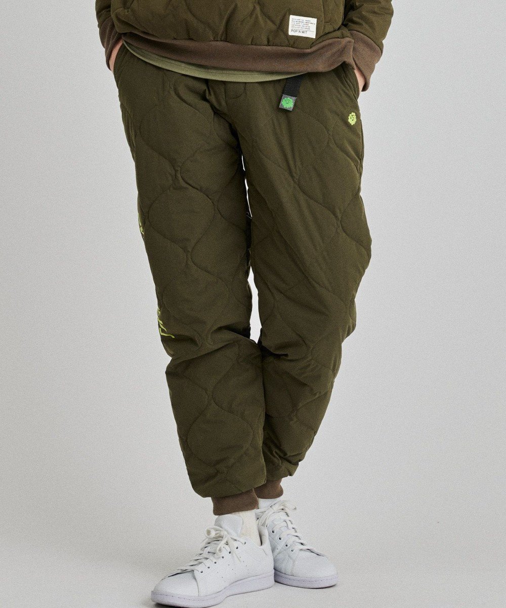 【ピーダブリュサーキュラス/PW CIRCULUS / MEN】の【MEN】ひょうたんキルト中綿ワイドジョガーパンツ インテリア・キッズ・メンズ・レディースファッション・服の通販 founy(ファニー) 　ファッション　Fashion　メンズファッション　Fashion for Men　ボトムス　Bottoms　2024年　2024　2024-2025秋冬・A/W　Autumn/Winter 2024–25 AW24–25　キルティング　Quilted, Quilting　キルト　Quilt, Quilted Fabric　クール　Cool, Chic　ゴルフ　Golf　ストレッチ　Stretch, Stretchy Fabric　トレンド　Trend, Trending Now　フィット　Fit, Slim Fit　ブルゾン　Blouson, Bomber Jacket　プリント　Print, Printed Pattern　冬　Winter / This Winter　A/W・秋冬　Autumn/Winter　カーキ系|ID: prp329100004839410 ipo3291000000035266133