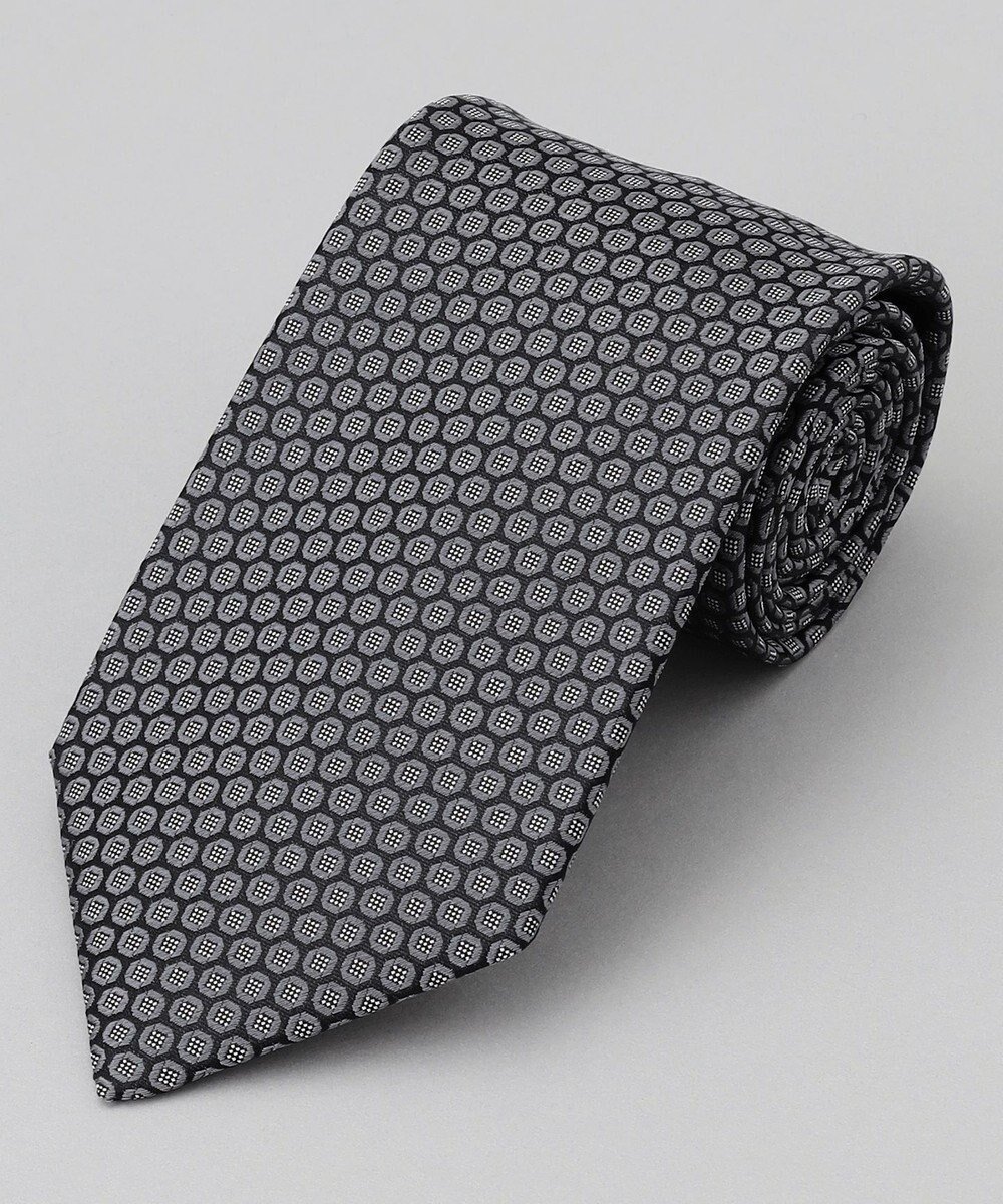 【五大陸/gotairiku / MEN】のGOTAIRIKU別注【MANTERO/マンテロ】ネクタイ_小紋柄 インテリア・キッズ・メンズ・レディースファッション・服の通販 founy(ファニー) 　ファッション　Fashion　メンズファッション　Fashion for Men　イタリア　Italy　ジャカード／ジャガード　Jacquard, Woven Pattern　スーツ　Suit, Formalwear　プリント　Print, Printed Pattern　別注　Limited Edition, Custom Order　モダン　Modern, Contemporary　A/W・秋冬　Autumn/Winter　ブラック系8|ID: prp329100004839414 ipo3291000000035888513