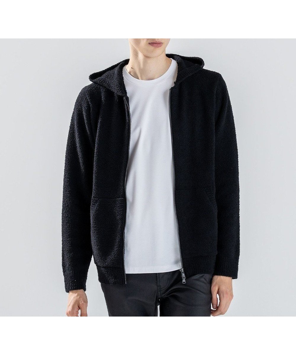 【ジョゼフ オム/JOSEPH HOMME / MEN】の【新素材】ジェントルフィットボア ジップアップフーディー インテリア・キッズ・メンズ・レディースファッション・服の通販 founy(ファニー) 　ファッション　Fashion　メンズファッション　Fashion for Men　トップス・カットソー　Cut & Sew Tops　パーカー・フーディー / カジュアルコーデ　Hoodies & Parkas　おすすめ　Recommended / Our Picks　タオル　Towel, Bath Towel　パーカー　Hoodie, Parka　フロント　Front, Front Design　ベーシック　Basic, Essential　ポケット　Pocket, Pocket Detail　A/W・秋冬　Autumn/Winter　羽織　Haori, Light Jacket　軽量　Lightweight, Ultra Light　ブラック系|ID: prp329100004839419 ipo3291000000035266239