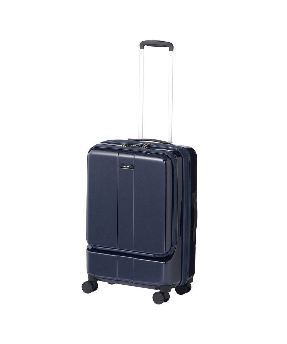 【エースバッグズアンドラゲッジ/ACE BAGS & LUGGAGE】のACE フォールズ スーツケー 4~5泊目安 フロントポケット・キャスターストッパー機能付き 06906 エース インテリア・キッズ・メンズ・レディースファッション・服の通販 founy(ファニー) 　ファッション　Fashion　レディースファッション　Fashion for Women　スーツ　Business Suits & Workwear　スーツケース キャリーケース　Suitcase / Carry Case　フロント　Front, Front Design　ポケット　Pocket, Pocket Detail　ネイビー|ID: prp329100004839423 ipo3291000000035909673