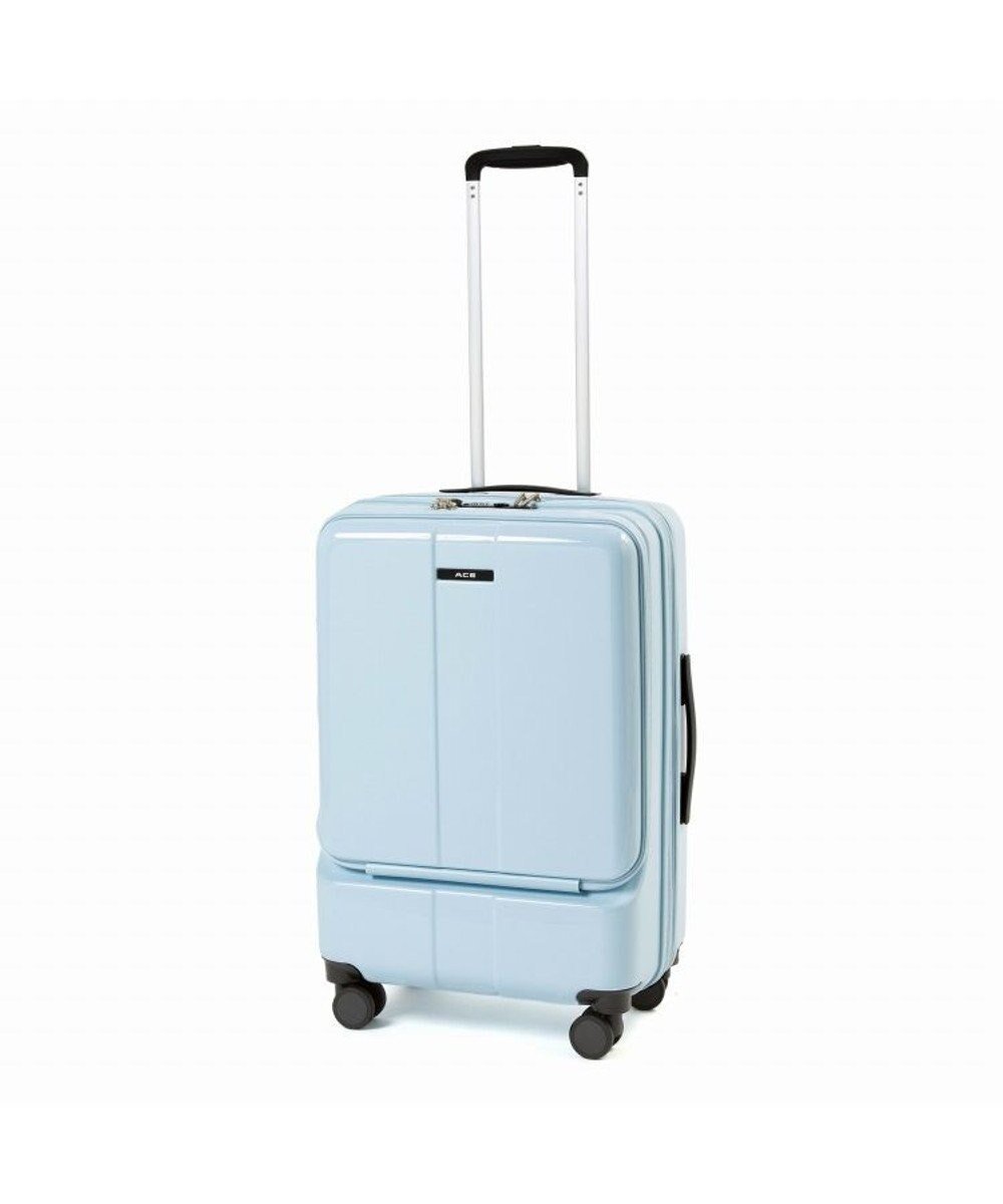 【エースバッグズアンドラゲッジ/ACE BAGS & LUGGAGE】のACE フォールズ スーツケー 4~5泊目安 フロントポケット・キャスターストッパー機能付き 06906 エース インテリア・キッズ・メンズ・レディースファッション・服の通販 founy(ファニー) 　ファッション　Fashion　レディースファッション　Fashion for Women　スーツ　Business Suits & Workwear　スーツケース キャリーケース　Suitcase / Carry Case　フロント　Front, Front Design　ポケット　Pocket, Pocket Detail　ベイビーブルー|ID: prp329100004839423 ipo3291000000035909680