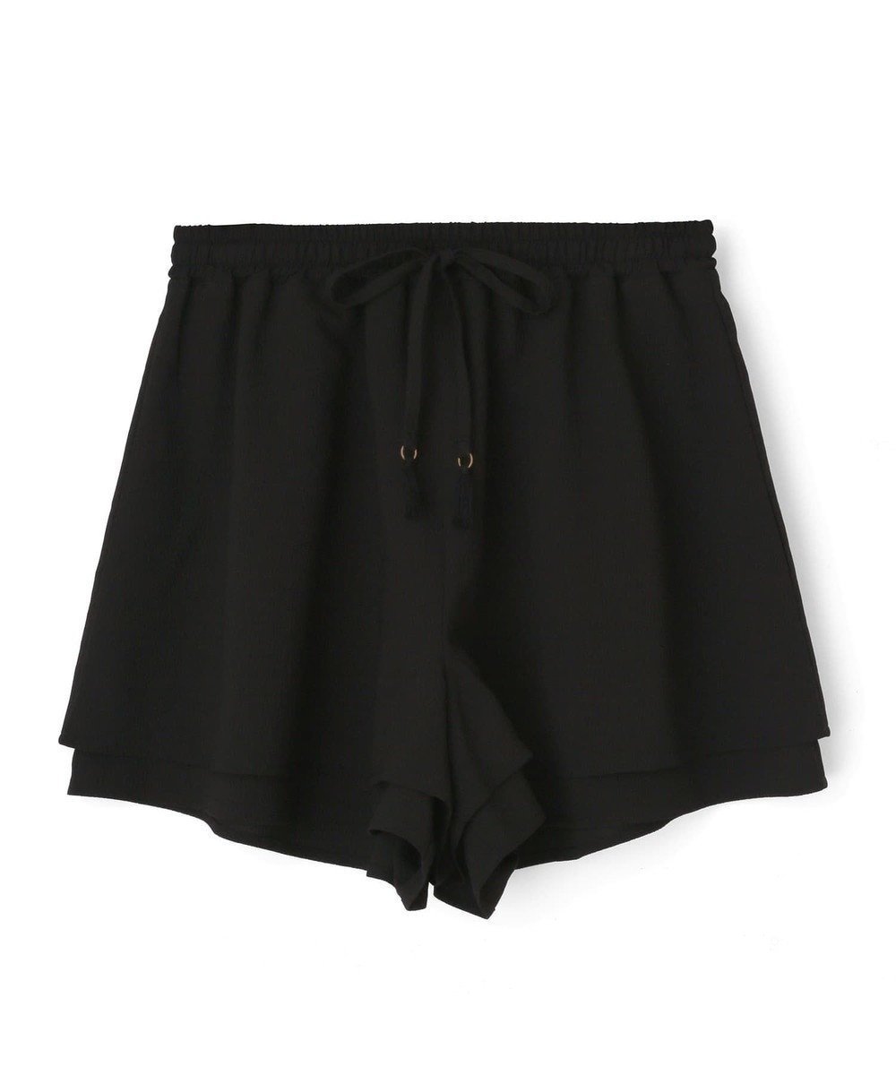 【三愛水着楽園/San-ai Resort】の楊柳 ショートパンツ M・L 【San-ai Resort(サンアイリゾート)】 インテリア・キッズ・メンズ・レディースファッション・服の通販 founy(ファニー) 　ファッション　Fashion　レディースファッション　Fashion for Women　水着　Swimwear　レディース水着・ビーチウェア　Swimwear & Beachwear　ショート　Short, Short Length　シンプル　Simple, Minimal　バランス　Balance, Style Balance　フレア　Flare, Flared　夏　Summer　S/S・春夏　SS, Spring/Summer, Warm Season　水着　Swimsuit, Swimwear　A/W・秋冬　Autumn/Winter　ブラック|ID: prp329100004839432 ipo3291000000035664066