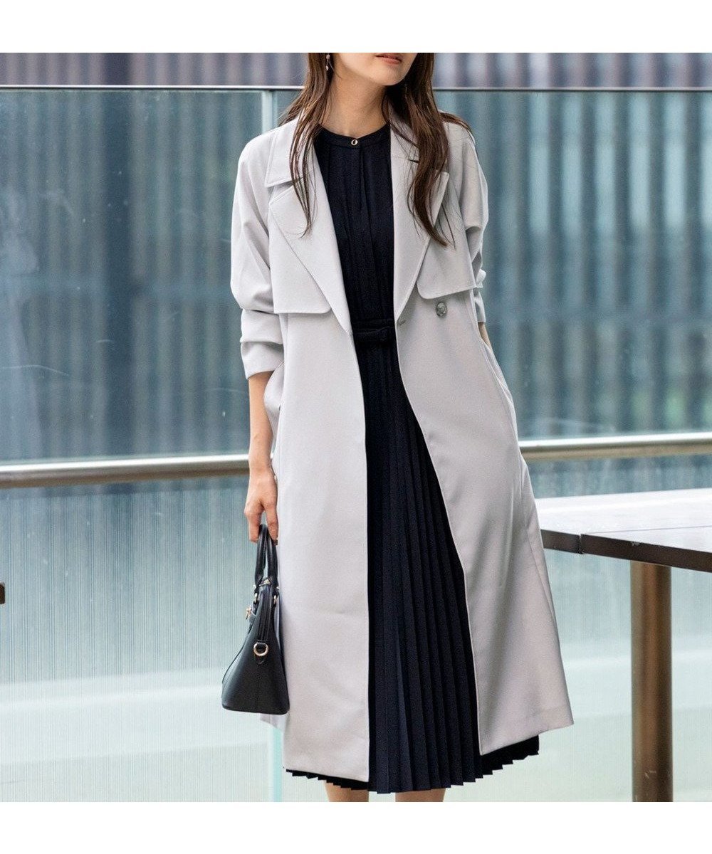 【エニィ スィス/any SiS】の【洗える】Nobleライトトレンチ コート インテリア・キッズ・メンズ・レディースファッション・服の通販 founy(ファニー) 　ファッション　Fashion　レディースファッション　Fashion for Women　アウター　Coat / Outerwear Collection　コート・ロングコート・ピーコート　Long Coats, Peacoats & More　レディースジャケット・軽アウター　Jackets　トレンチコート / 春秋の定番アウター　Trench Coats　春　Spring　洗える　Machine Washable　クラシカル　Classical, Vintage-Inspired　ジャケット　Jacket, Outerwear　スリット　Slit, Slit Detail　スリーブ　Sleeve, Long Sleeve / Short Sleeve　チェスター　Chester, Chester Coat　トレンチ　Trench, Trench Coat　人気　Popular, Best Seller　フロント　Front, Front Design　S/S・春夏　SS, Spring/Summer, Warm Season　夏　Summer　エレガント 上品　Elegant　新作・新入荷　New Arrivals / New In　ライトグレー|ID: prp329100004839444 ipo3291000000035557409