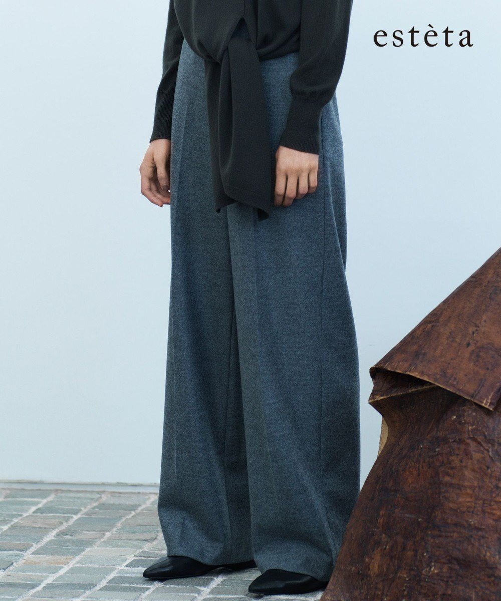 【23区/NIJYUSANKU】の【エステータ】ウールツイルジャージー ワイドパンツ 人気、トレンドファッション・服の通販 founy(ファニー) 　ファッション　Fashion　レディースファッション　Fashion for Women　パンツ　Pants & Trousers　ストレッチ　Stretch, Stretchy Fabric　ストレート　Straight, Straight Cut　セットアップ　Set-Up, Coordinated Outfit　センター　Center, Center Line　ワイド　Wide, Wide Fit　A/W・秋冬　Autumn/Winter　冬　Winter / This Winter　ビジネス 仕事 通勤　Business / Work / Commuting　 other-1|ID: prp329100004839450 ipo3291000000035724307
