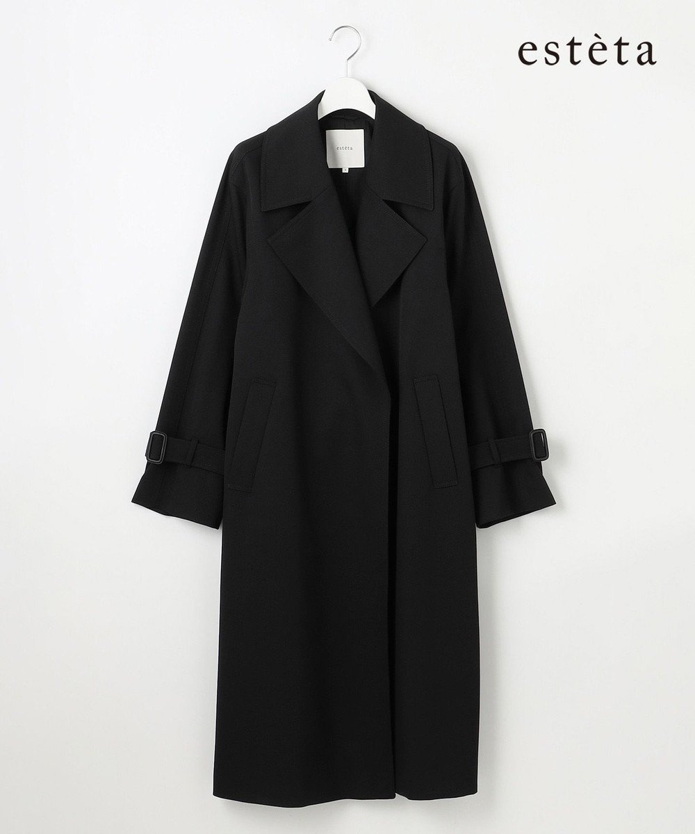 【23区/NIJYUSANKU】の【エステータ】ウールトレンチコート インテリア・キッズ・メンズ・レディースファッション・服の通販 founy(ファニー) ファッション Fashion レディースファッション Fashion for Women アウター Coat / Outerwear Collection コート・ロングコート・ピーコート Long Coats, Peacoats & More レディースジャケット・軽アウター Jackets トレンチコート / 春秋の定番アウター Trench Coats エレガント 上品 Elegant ジャケット Jacket, Outerwear なめらか Smooth, Silky Texture A/W・秋冬 Autumn/Winter 冬 Winter / This Winter ブラック|ID: prp329100004839456 ipo3291000000035662325