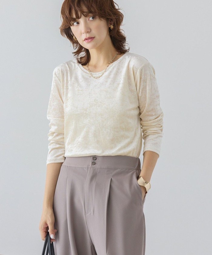 【アメリカンホリック/AMERICAN HOLIC】のシアーベロアプルオーバー インテリア・キッズ・メンズ・レディースファッション・服の通販 founy(ファニー) https://founy.com/ ファッション Fashion レディースファッション Fashion for Women トップス・カットソー Cut & Sew Tops シャツ・ブラウス・オフィスカジュアル Elegant Blouses & Button-Ups ロングTシャツ・Tシャツ Longline T-Shirts & Tees カジュアルプルオーバー・ニットトップス Pullovers & Knit Tops / Casual Pullovers カットソー・ベーシックTシャツ Cut-and-Sewn Tops / Stretch Tees & Basics ベロアトップス Velour Tops / Velvet-Look Items インナー Innerwear カットソー Cut and Sewn Top シアー Sheer, See-Through ベロア Velour, Soft Velvet ベーシック Basic, Essential ボトム Bottoms, Lower Wear ポケット Pocket, Pocket Detail ミックス Mix, Mixed Style A/W・秋冬 Autumn/Winter |ID: prp329100004839485 ipo3291000000035804417