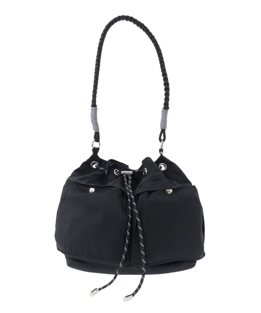 【グリーンパークス/Green Parks】のandmikka.パラコードナイロンショルダーリュック インテリア・キッズ・メンズ・レディースファッション・服の通販 founy(ファニー) 　ファッション　Fashion　レディースファッション　Fashion for Women　バッグ　Bags　おすすめ　Recommended / Our Picks　ショルダー　Shoulder, Shoulder Strap　トレンド　Trend, Trending Now　フォルム　Silhouette, Form　リュック　Backpack, Rucksack　巾着　Drawstring Bag, Kinchaku　旅行　Travel　軽量　Lightweight, Ultra Light　Black|ID: prp329100004839497 ipo3291000000036153615