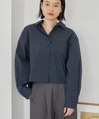 【アメリカンホリック/AMERICAN HOLIC】のクロップド丈バックタックシャツ Check Navy|ID: prp329100004839512 ipo3291000000035644994