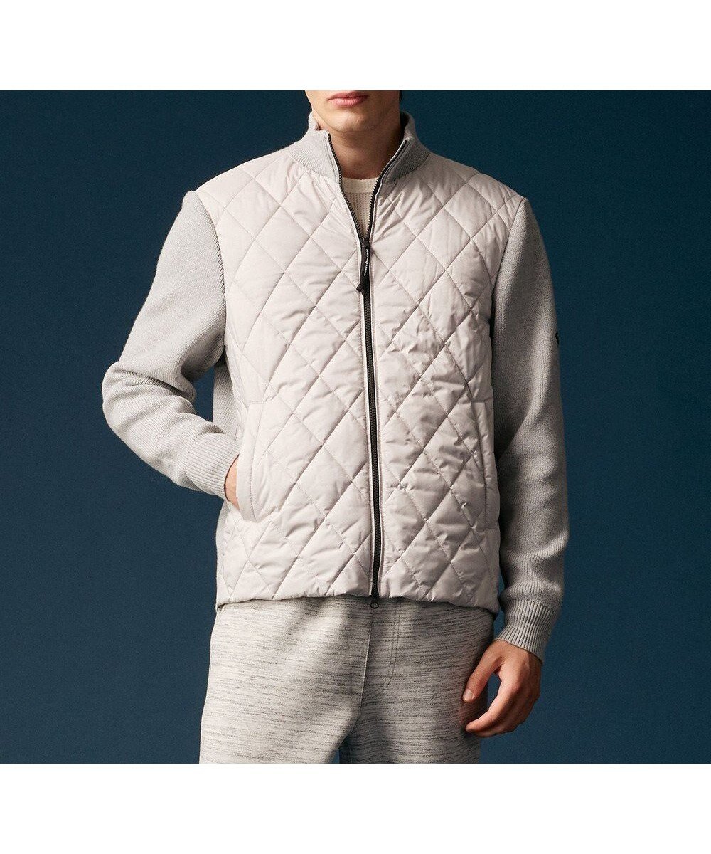 【ジョセフ アブード マウンテン/JOSEPH ABBOUD MOUNTAIN】の【軽量/防風性】中綿キルトコンビ ニット インテリア・キッズ・メンズ・レディースファッション・服の通販 founy(ファニー) 　ファッション　Fashion　レディースファッション　Fashion for Women　トップス・カットソー　Cut & Sew Tops　ニット　Knit Tops & Sweaters　アウトドア　Outdoor Clothing　アクリル　Acrylic Material　畦　Ribbed Knit　キルト　Quilt, Quilted Fabric　コンビ　Combo, Combination Style　軽量　Lightweight, Ultra Light　ストレッチ　Stretch, Stretchy Fabric　セーター　Sweater, Knitwear　タフタ　Taffeta, Structured Fabric　デニム　Denim, Jeans Material　ブルゾン　Blouson, Bomber Jacket　A/W・秋冬　Autumn/Winter　おすすめ　Recommended / Our Picks　ライトグレー系|ID: prp329100004839527 ipo3291000000035722895