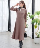 【ティアクラッセ/Tiaclasse】の選べる着丈ニットワンピース ミモレ丈:モカ|ID: prp329100004839534 ipo3291000000035267273