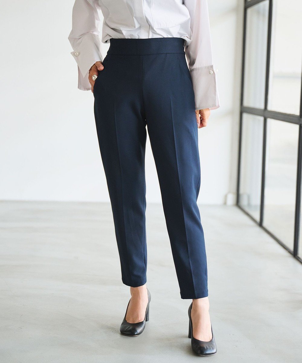 【ハッシュニュアンス/#Newans】の【セレモニーにも】〈亀恭子さんコラボ〉美シルエットセンタープレスパンツ インテリア・キッズ・メンズ・レディースファッション・服の通販 founy(ファニー) 　ファッション　Fashion　レディースファッション　Fashion for Women　パンツ　Pants & Trousers　コラボ　Collaboration, Collab　シンプル　Simple, Minimal　セレモニー　Ceremony　センター　Center, Center Line　ポケット　Pocket, Pocket Detail　A/W・秋冬　Autumn/Winter　ネイビー|ID: prp329100004839536 ipo3291000000035267330