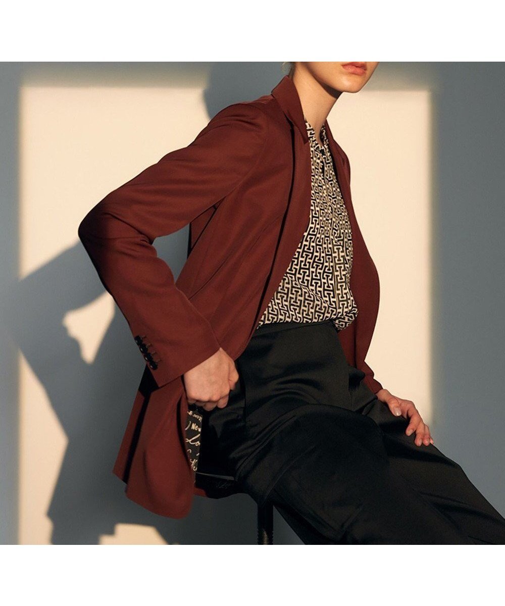 【アイシービー/iCB】の【30th ANNIVERSARY】ヴィスコースウールツイル ピークドラペルジャケット インテリア・キッズ・メンズ・レディースファッション・服の通販 founy(ファニー) 　ファッション　Fashion　レディースファッション　Fashion for Women　アウター　Coat / Outerwear Collection　レディースジャケット・軽アウター　Jackets　テーラードジャケット / 通勤・きれいめスタイル　Tailored Jackets & Blazers　ジャケット　Jacket, Outerwear　セットアップ　Set-Up, Coordinated Outfit　チェーン　Chain, Chain Strap　ツイル　Twist, Twisted Detail　パイピング　Piping, Trim Design　プリント　Print, Printed Pattern　ベーシック　Basic, Essential　ワイド　Wide, Wide Fit　A/W・秋冬　Autumn/Winter　冬　Winter / This Winter　エレガント 上品　Elegant　セレモニー　Ceremony　2025年　2025　2025-2026秋冬・A/W　Autumn/Winter 2025–26 AW25–26　マホガニー系|ID: prp329100004839569 ipo3291000000036303635