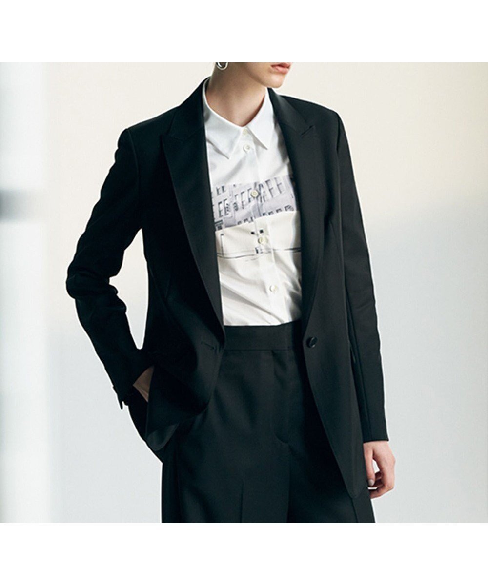 【アイシービー/iCB】の【30th ANNIVERSARY】ヴィスコースウールツイル ピークドラペルジャケット インテリア・キッズ・メンズ・レディースファッション・服の通販 founy(ファニー) 　ファッション　Fashion　レディースファッション　Fashion for Women　アウター　Coat / Outerwear Collection　レディースジャケット・軽アウター　Jackets　テーラードジャケット / 通勤・きれいめスタイル　Tailored Jackets & Blazers　ジャケット　Jacket, Outerwear　セットアップ　Set-Up, Coordinated Outfit　チェーン　Chain, Chain Strap　ツイル　Twist, Twisted Detail　パイピング　Piping, Trim Design　プリント　Print, Printed Pattern　ベーシック　Basic, Essential　ワイド　Wide, Wide Fit　A/W・秋冬　Autumn/Winter　冬　Winter / This Winter　エレガント 上品　Elegant　セレモニー　Ceremony　2025年　2025　2025-2026秋冬・A/W　Autumn/Winter 2025–26 AW25–26　ブラック系|ID: prp329100004839569 ipo3291000000036303636