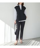 【アンフィーロ 自由区/UNFILO】のフロントスリットパンツ ブラック|ID: prp329100004839599 ipo3291000000035268005