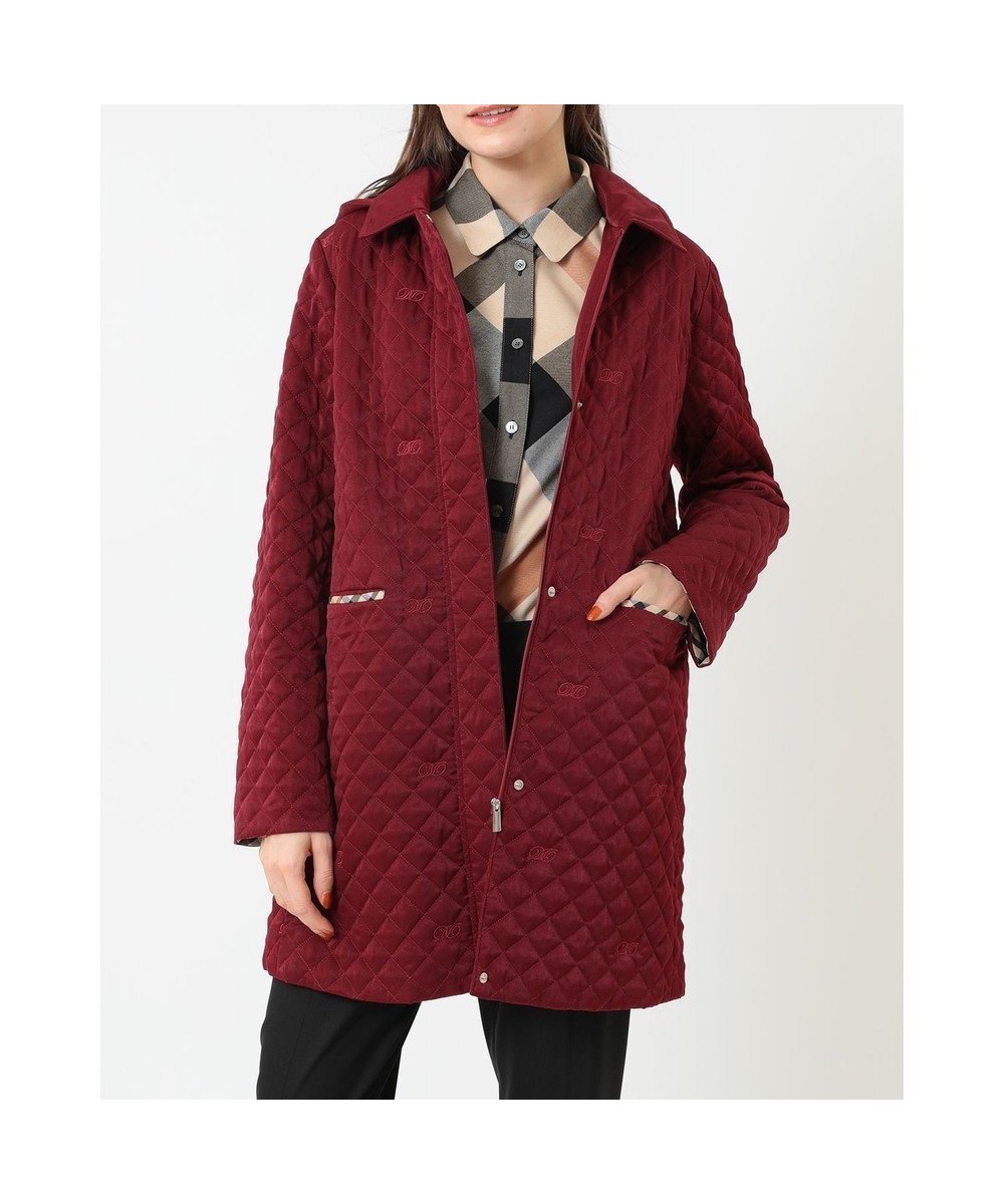 【ダックス/DAKS】のスウェードキルトコート インテリア・キッズ・メンズ・レディースファッション・服の通販 founy(ファニー) ファッション Fashion レディースファッション Fashion for Women アウター Coat / Outerwear Collection コート・ロングコート・ピーコート Long Coats, Peacoats & More キルト Quilt, Quilted Fabric タフタ Taffeta, Structured Fabric チェック Check, Plaid, Tartan パーカー Hoodie, Parka エレガント 上品 Elegant 夏 Summer 定番 Standard, Basic Item S/S・春夏 SS, Spring/Summer, Warm Season A/W・秋冬 Autumn/Winter ボルドー|ID: prp329100004839606 ipo3291000000035268031