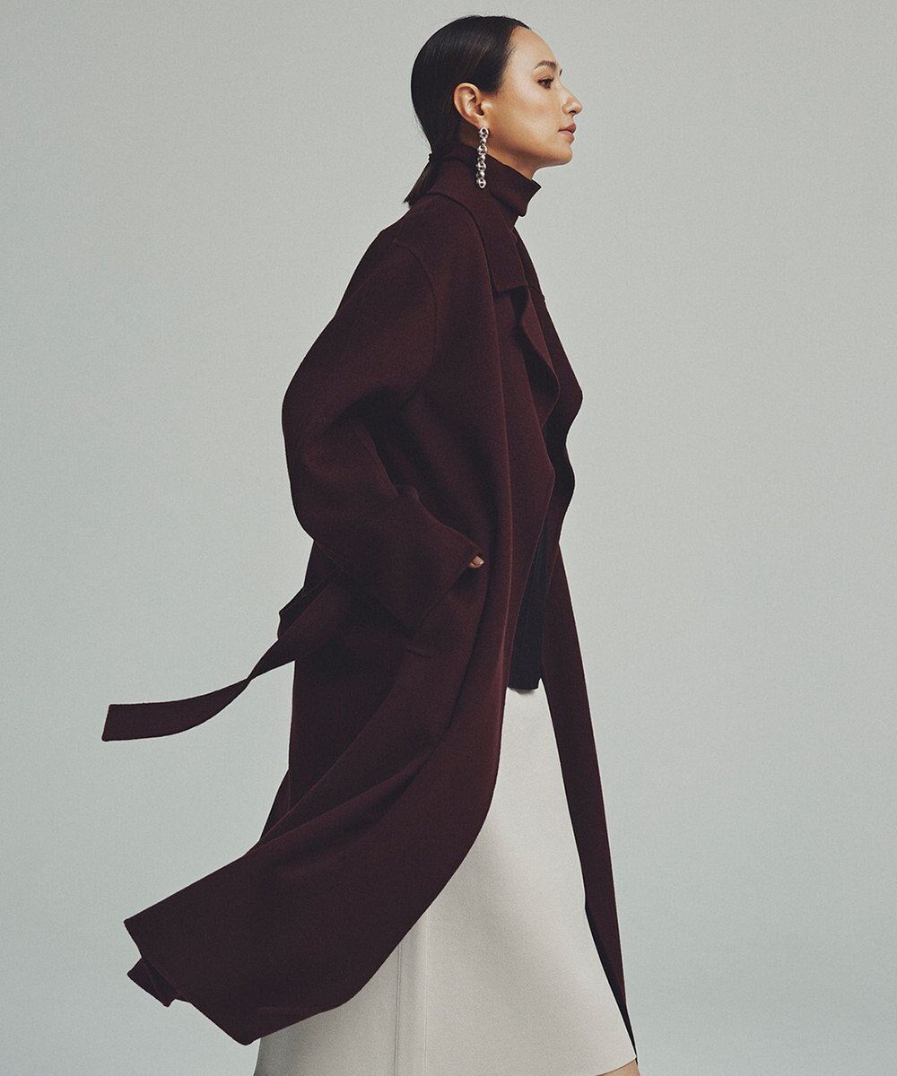 【アイシービー/iCB】の【CLASSY.1月号掲載】WoolRever ロングコート インテリア・キッズ・メンズ・レディースファッション・服の通販 founy(ファニー) 　雑誌掲載アイテム　Magazine Picks & Fashion Features　ファッション雑誌　Fashion Magazines　クラッシィ　CLASSY.　ファッション　Fashion　レディースファッション　Fashion for Women　アウター　Coat / Outerwear Collection　コート・ロングコート・ピーコート　Long Coats, Peacoats & More　レディースジャケット・軽アウター　Jackets　トレンチコート / 春秋の定番アウター　Trench Coats　1月号　January Issue　エレガント 上品　Elegant　キュプラ　Cupro, Eco Fabric　ショート　Short, Short Length　ジャケット　Jacket, Outerwear　雑誌　Magazine, Fashion Magazine　ダブル　Double, Double-Breasted　トレンチ　Trench, Trench Coat　定番　Standard, Basic Item　フェイス　Face, Facial Design　ブラウジング　Blouson Silhouette, Cinched Waist　ロング　Long, Long-Length　A/W・秋冬　Autumn/Winter　おすすめ　Recommended / Our Picks　2024年　2024　2024-2025秋冬・A/W　Autumn/Winter 2024–25 AW24–25　バーガンディ系|ID: prp329100004839609 ipo3291000000035268039