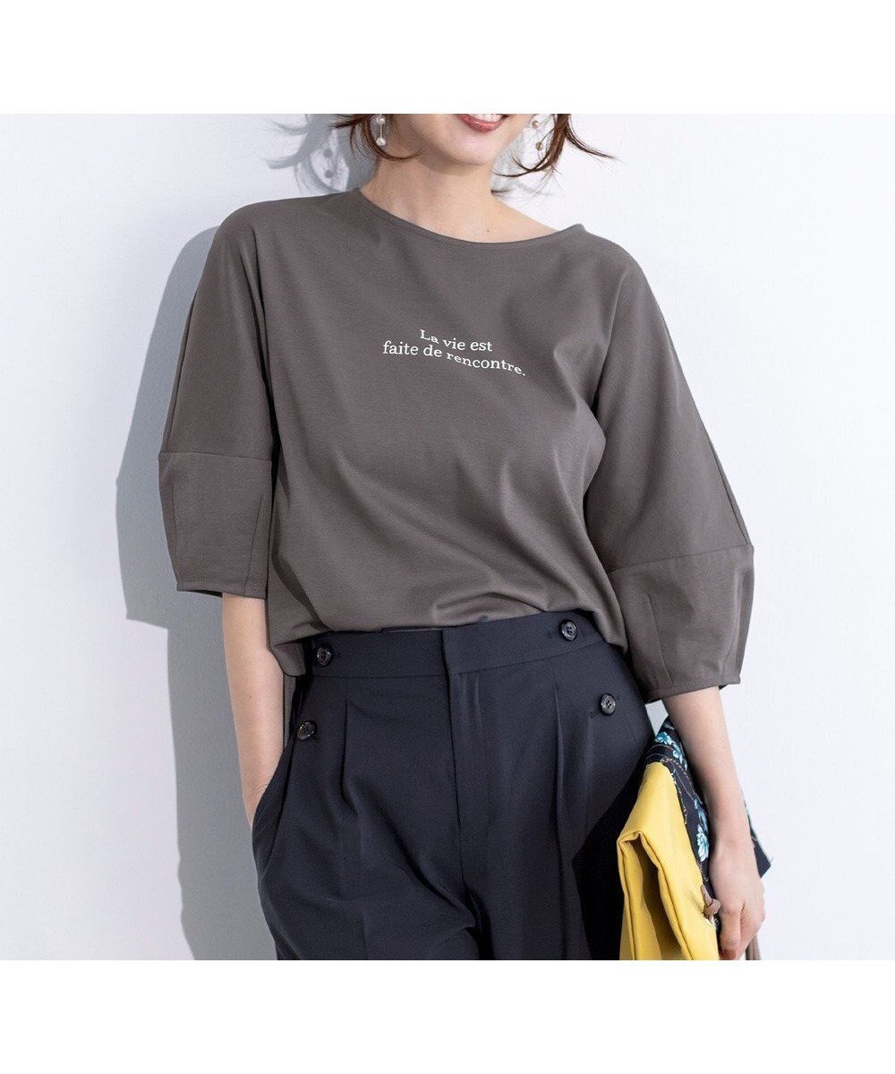 【エニィ スィス/any SiS】の【撥水・汗ジミ防止・UVケア・洗える】スーピマスムース クロップド Tシャツ インテリア・キッズ・メンズ・レディースファッション・服の通販 founy(ファニー) 　ファッション　Fashion　レディースファッション　Fashion for Women　トップス・カットソー　Cut & Sew Tops　シャツ・ブラウス・オフィスカジュアル　Elegant Blouses & Button-Ups　ロングTシャツ・Tシャツ　Longline T-Shirts & Tees　カットソー・ベーシックTシャツ　Cut-and-Sewn Tops / Stretch Tees & Basics　春　Spring　洗える　Machine Washable　カットソー　Cut and Sewn Top　クロップド　Cropped, Short Length　吸水　Absorbent, Quick-Dry　シルク　Silk, 100% Silk　ストレート　Straight, Straight Cut　スリット　Slit, Slit Detail　プリント　Print, Printed Pattern　S/S・春夏　SS, Spring/Summer, Warm Season　おすすめ　Recommended / Our Picks　夏　Summer　新作・新入荷　New Arrivals / New In　スレートロゴ|ID: prp329100004839619 ipo3291000000035268087