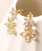 【ティアクラッセ/Tiaclasse】のガラスダブルフラワーピアス ゴールド|ID: prp329100004839623 ipo3291000000035268098