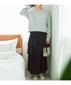 【組曲/KUMIKYOKU】の【入江未悠さんコラボ】ギャザーライトデシンティアード スカート モノトーンドット系5|ID: prp329100004839627 ipo3291000000035724656