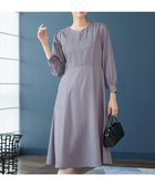 【ティアクラッセ/Tiaclasse】のハートネックくるみ釦ワンピース ラベンダーグレー|ID: prp329100004839631 ipo3291000000035704510