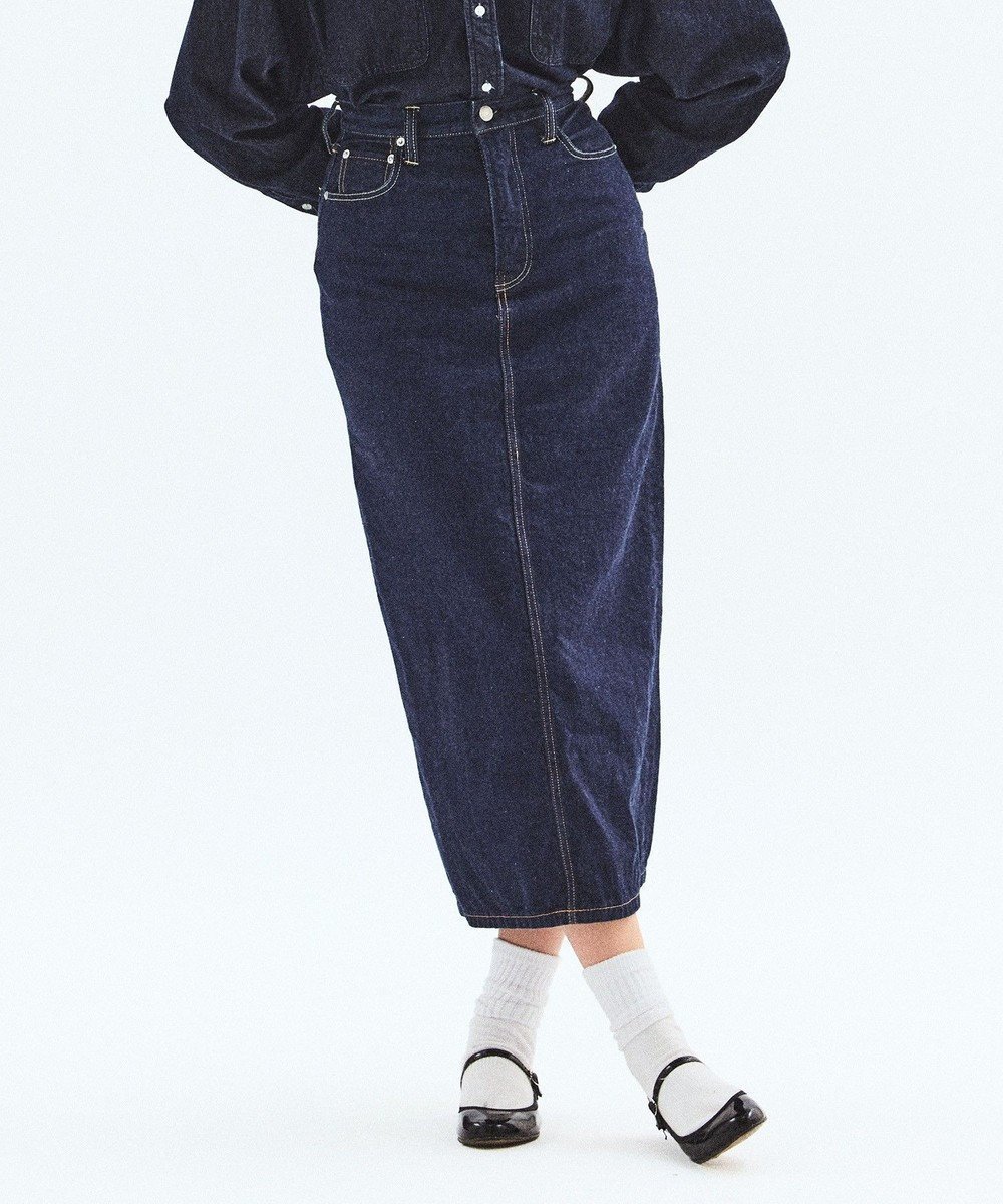 【リノ/LENO】のDENIM SKIRT デニムマキシスカート インテリア・キッズ・メンズ・レディースファッション・服の通販 founy(ファニー) 　ファッション　Fashion　レディースファッション　Fashion for Women　スカート　Skirts　デニムスカート・カジュアルスカート　Denim Skirts　インディゴ　Indigo Denim　デニム　Denim, Jeans Material　パッチ　Patch, Appliqué　ビンテージ　Vintage, Retro Style　ポケット　Pocket, Pocket Detail　マキシ　Maxi, Full Length　夏　Summer　S/S・春夏　SS, Spring/Summer, Warm Season　A/W・秋冬　Autumn/Winter　INDIGO|ID: prp329100004839642 ipo3291000000035586204