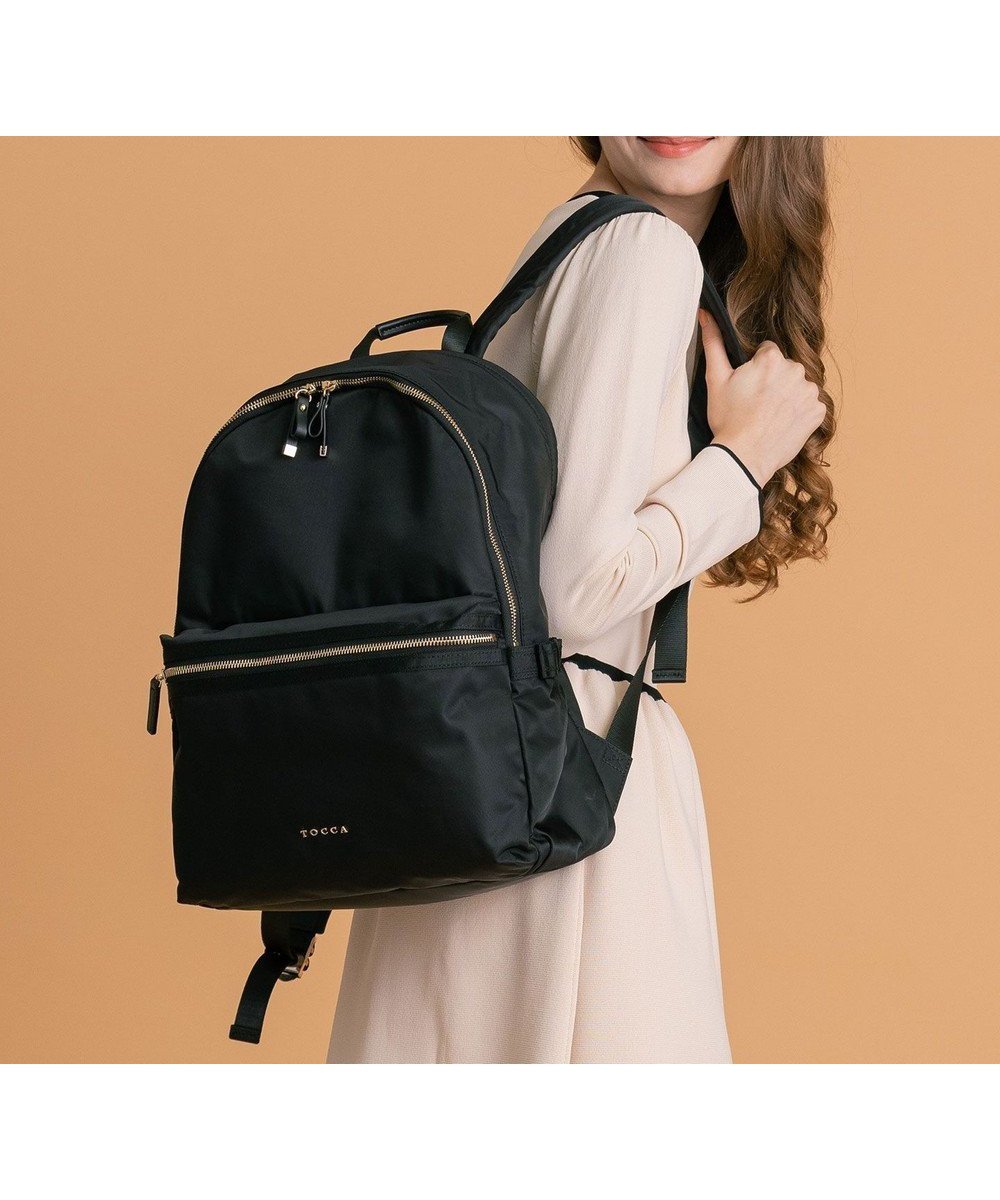 【トッカ/TOCCA】の【A4サイズ対応・PCポケット付き】SIDE RIBBON BACKPACK バックパック インテリア・キッズ・メンズ・レディースファッション・服の通販 founy(ファニー) ファッション Fashion レディースファッション Fashion for Women バッグ Bags クッション Cushion, Throw Pillow シンプル Simple, Minimal スタイリッシュ Stylish, Fashionable 財布 Wallet, Purse フラット Flat, Flat Shoes フロント Front, Front Design ポケット Pocket, Pocket Detail メタル Metal, Metal Parts リボン Ribbon, Bow リュクス Luxury, Elegant, High-End, Chic リュック Backpack, Rucksack ブラック系|ID: prp329100004839672 ipo3291000000035569191