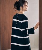 【自由区/JIYU-KU】の【セットアップ対応・洗える】ウールミラノボーダーチュニック丈 ニット ブラック×シャンパンベージュ|ID: prp329100004839776 ipo3291000000035268680