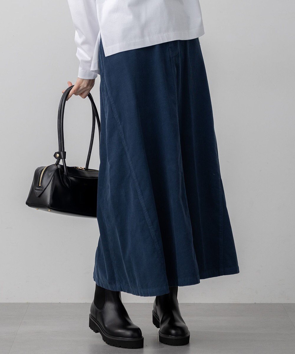 【23区/NIJYUSANKU】の【Oggi11月号掲載/洗える】コットン コーデュロイ スカート インテリア・キッズ・メンズ・レディースファッション・服の通販 founy(ファニー) 　雑誌掲載アイテム　Magazine Picks & Fashion Features　ファッション雑誌　Fashion Magazines　オッジ　Oggi　ファッション　Fashion　レディースファッション　Fashion for Women　スカート　Skirts　洗える　Machine Washable　コーデュロイ　Corduroy, Cord Fabric　11月号　November Issue　セットアップ　Set-Up, Coordinated Outfit　雑誌　Magazine, Fashion Magazine　フレア　Flare, Flared　ワイド　Wide, Wide Fit　A/W・秋冬　Autumn/Winter　冬　Winter / This Winter　おすすめ　Recommended / Our Picks　2025年　2025　2025-2026秋冬・A/W　Autumn/Winter 2025–26 AW25–26　ダルブルー系|ID: prp329100004839817 ipo3291000000035268741