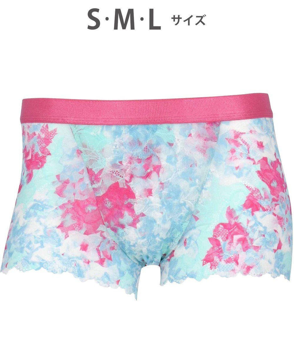 【ワコール/Wacoal / MEN】のWACOAL MEN ユニセックス ボクサーパンツ 【レースボクサー】 通気性 すっきり設計(フロント) 前閉じ 下着 WT8823 /ワコールメン インテリア・キッズ・メンズ・レディースファッション・服の通販 founy(ファニー) 　ファッション　Fashion　レディースファッション　Fashion for Women　パンツ　Pants & Trousers　下着・ランジェリー　Lingerie & Intimates　アンダーウェア・ベースインナー・肌着　Underwear / Base Layer / Undergarments　アンダー　Underwear Essentials　グラデーション　Gradient, Ombre　フロント　Front, Front Design　プリント　Print, Printed Pattern　モチーフ　Motif, Design Theme　レース　Lace, Lace Fabric　サックス|ID: prp329100004839829 ipo3291000000035892400