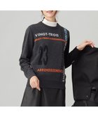 【23区 ゴルフ/NIJYUSANKU GOLF】の【WOMEN】ロゴチェックジャガード クルーネック ニット 人気、トレンドファッション・服の通販 founy(ファニー) ファッション Fashion レディースファッション Fashion for Women トップス・カットソー Cut & Sew Tops ニット Knit Tops & Sweaters おすすめ Recommended / Our Picks インナー Innerwear シンプル Simple, Minimal ジャカード／ジャガード Jacquard, Woven Pattern セーター Sweater, Knitwear フロント Front, Front Design ポロシャツ Polo Shirt, Collared Tee メンズ Men's, Menswear モックネック Mock Neck, Short Turtleneck A/W・秋冬 Autumn/Winter thumbnail グレー系|ID: prp329100004839876 ipo3291000000035269051