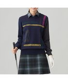 【23区 ゴルフ/NIJYUSANKU GOLF】の【WOMEN】ロゴチェックジャガード クルーネック ニット 人気、トレンドファッション・服の通販 founy(ファニー) ファッション Fashion レディースファッション Fashion for Women トップス・カットソー Cut & Sew Tops ニット Knit Tops & Sweaters おすすめ Recommended / Our Picks インナー Innerwear シンプル Simple, Minimal ジャカード/ジャガード Jacquard, Woven Pattern セーター Sweater, Knitwear フロント Front, Front Design ポロシャツ Polo Shirt, Collared Tee メンズ Men's, Menswear モックネック Mock Neck, Short Turtleneck A/W・秋冬 Autumn/Winter thumbnail ネイビー系|ID: prp329100004839876 ipo3291000000035545402