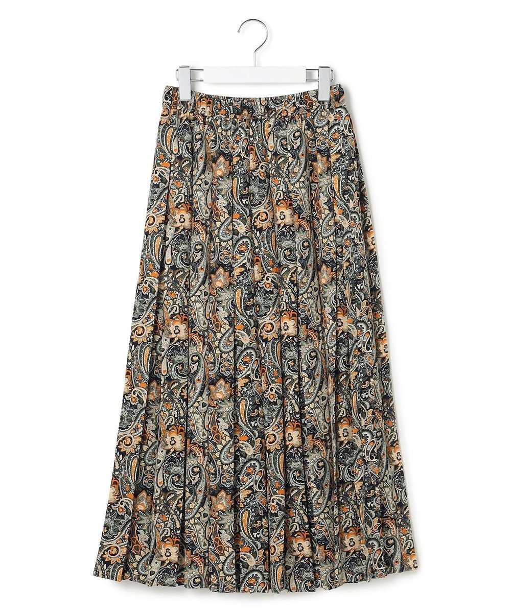 【ジェイプレスヨークストリート/J.PRESS YORK STREET】の【WOMEN】ペイズリーワイドプリーツ スカート インテリア・キッズ・メンズ・レディースファッション・服の通販 founy(ファニー) 　ファッション　Fashion　レディースファッション　Fashion for Women　スカート　Skirts　プリーツスカート / 上品フェミニンスタイル　Pleated Skirts　おすすめ　Recommended / Our Picks　エレガント 上品　Elegant　プリント　Print, Printed Pattern　プリーツ　Pleats, Pleated　A/W・秋冬　Autumn/Winter　オレンジ系3|ID: prp329100004839879 ipo3291000000035774316
