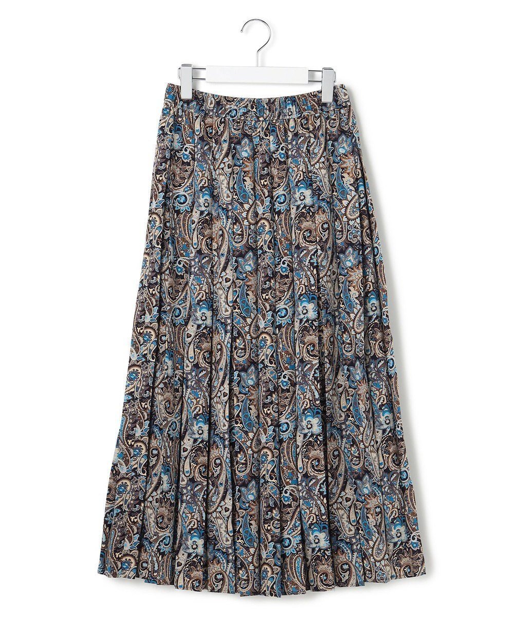 【ジェイプレスヨークストリート/J.PRESS YORK STREET】の【WOMEN】ペイズリーワイドプリーツ スカート インテリア・キッズ・メンズ・レディースファッション・服の通販 founy(ファニー) 　ファッション　Fashion　レディースファッション　Fashion for Women　スカート　Skirts　プリーツスカート / 上品フェミニンスタイル　Pleated Skirts　おすすめ　Recommended / Our Picks　エレガント 上品　Elegant　プリント　Print, Printed Pattern　プリーツ　Pleats, Pleated　A/W・秋冬　Autumn/Winter　ブルー系3|ID: prp329100004839879 ipo3291000000035774318
