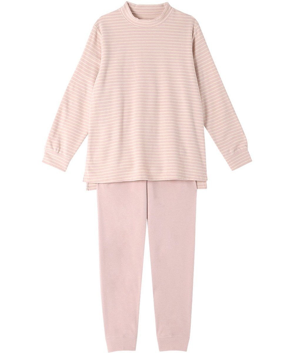 【ワコール 睡眠科学/wacoal suimin】のパジャマ 長袖 長ズボン ルームウェア 吸湿発熱性(本体) メンズパジャマあり(YGW464) 上下セット かぶりタイプ YDW463 睡眠科学/ワコール インテリア・キッズ・メンズ・レディースファッション・服の通販 founy(ファニー) 　ファッション　Fashion　レディースファッション　Fashion for Women　トップス・カットソー　Cut & Sew Tops　アクリル　Acrylic Material　パジャマ　Pajamas, Sleepwear　ボトム　Bottoms, Lower Wear　ボーダー　Border, Stripe　メンズ　Men's, Menswear　無地　Plain, Solid Color　長袖　Long Sleeve, Full Sleeve　ピンク|ID: prp329100004839880 ipo3291000000035643028