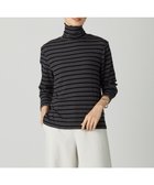 【ジェイ プレス/J.PRESS】のカシミヤシルク シアーリブ ボーダー タートル カットソー ブラックベース系|ID: prp329100004839893 ipo3291000000035618284