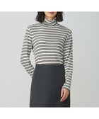 【ジェイ プレス/J.PRESS】のカシミヤシルク シアーリブ ボーダー タートル カットソー アイボリーベース系|ID: prp329100004839893 ipo3291000000035618286