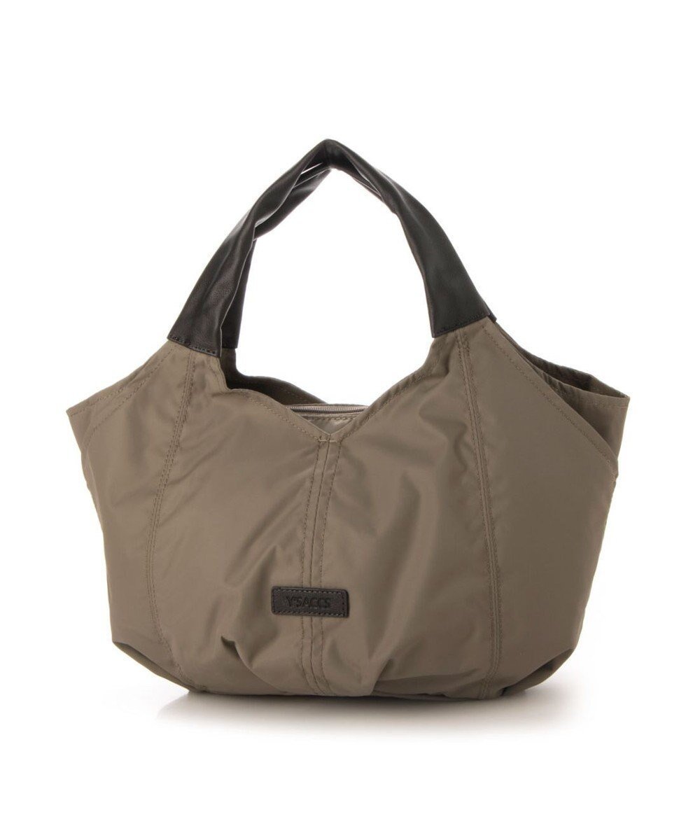 【イザック/Y'SACCS】のリサイクルナイロン ふんわりトート Sサイズ インテリア・キッズ・メンズ・レディースファッション・服の通販 founy(ファニー) 　ファッション　Fashion　レディースファッション　Fashion for Women　バッグ　Bags　ポケット　Pocket, Pocket Detail　グレージュ×チョコ|ID: prp329100004839917 ipo3291000000035269219