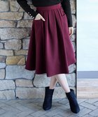 【ティアクラッセ/Tiaclasse】のポケットフレアスカート ボルドー|ID: prp329100004839937 ipo3291000000035633979