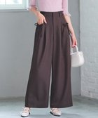 【フェルゥ/Feroux】のリボンディテール セミワイドパンツ ダークブラウン系|ID: prp329100004839961 ipo3291000000035589184