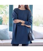 【ティアクラッセ/Tiaclasse】の【洗える】裏起毛チュニック ブルー|ID: prp329100004839962 ipo3291000000036311583