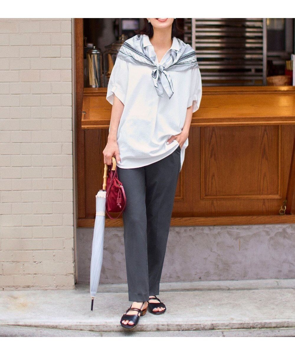 【アンフィーロ 自由区/UNFILO】のFINE MOVE テーパードパンツ インテリア・キッズ・メンズ・レディースファッション・服の通販 founy(ファニー) 　ファッション　Fashion　レディースファッション　Fashion for Women　パンツ　Pants & Trousers　イエロー　Yellow　シンプル　Simple, Minimal　ストレッチ　Stretch, Stretchy Fabric　スリット　Slit, Slit Detail　センター　Center, Center Line　ドローコード　Drawcord, Drawstring Cord　フィット　Fit, Slim Fit　夏　Summer　春　Spring　S/S・春夏　SS, Spring/Summer, Warm Season　チャコール|ID: prp329100004839963 ipo3291000000035269414