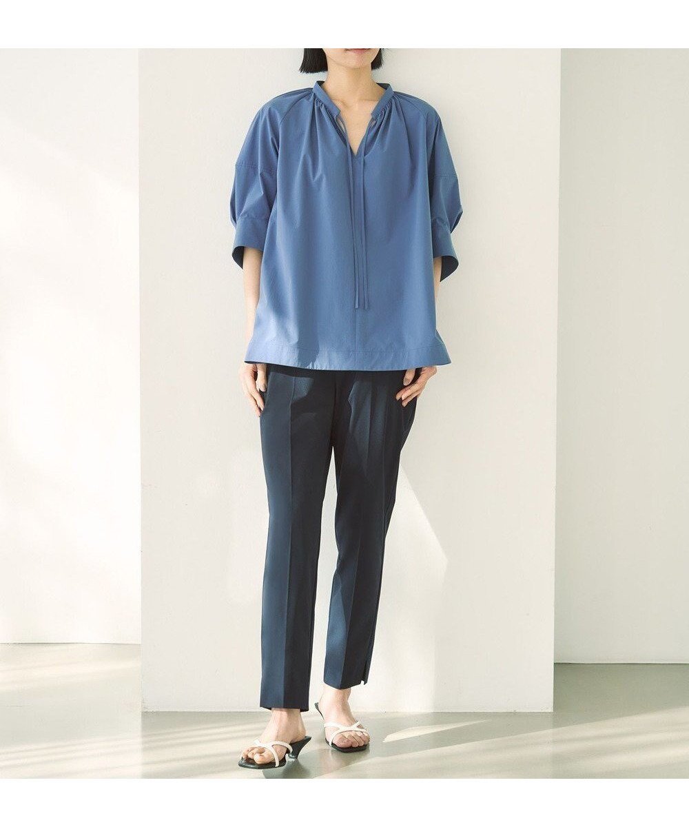 【アンフィーロ 自由区/UNFILO】のFINE MOVE テーパードパンツ インテリア・キッズ・メンズ・レディースファッション・服の通販 founy(ファニー) 　ファッション　Fashion　レディースファッション　Fashion for Women　パンツ　Pants & Trousers　イエロー　Yellow　シンプル　Simple, Minimal　ストレッチ　Stretch, Stretchy Fabric　スリット　Slit, Slit Detail　センター　Center, Center Line　ドローコード　Drawcord, Drawstring Cord　フィット　Fit, Slim Fit　夏　Summer　春　Spring　S/S・春夏　SS, Spring/Summer, Warm Season　[WEB限定]ネイビー|ID: prp329100004839963 ipo3291000000035269418