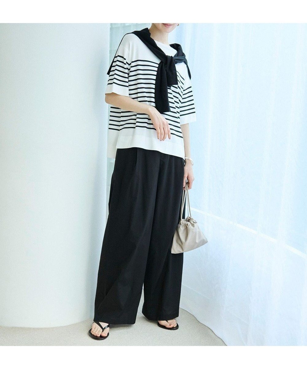 【アンフィーロ 自由区/UNFILO】のシアーワイドパンツ インテリア・キッズ・メンズ・レディースファッション・服の通販 founy(ファニー) 　ファッション　Fashion　レディースファッション　Fashion for Women　パンツ　Pants & Trousers　おすすめ　Recommended / Our Picks　ジャケット　Jacket, Outerwear　トレンド　Trend, Trending Now　マニッシュ　Mannish, Boyish　ワイド　Wide, Wide Fit　夏　Summer　春　Spring　S/S・春夏　SS, Spring/Summer, Warm Season　ブラック|ID: prp329100004839973 ipo3291000000035891577