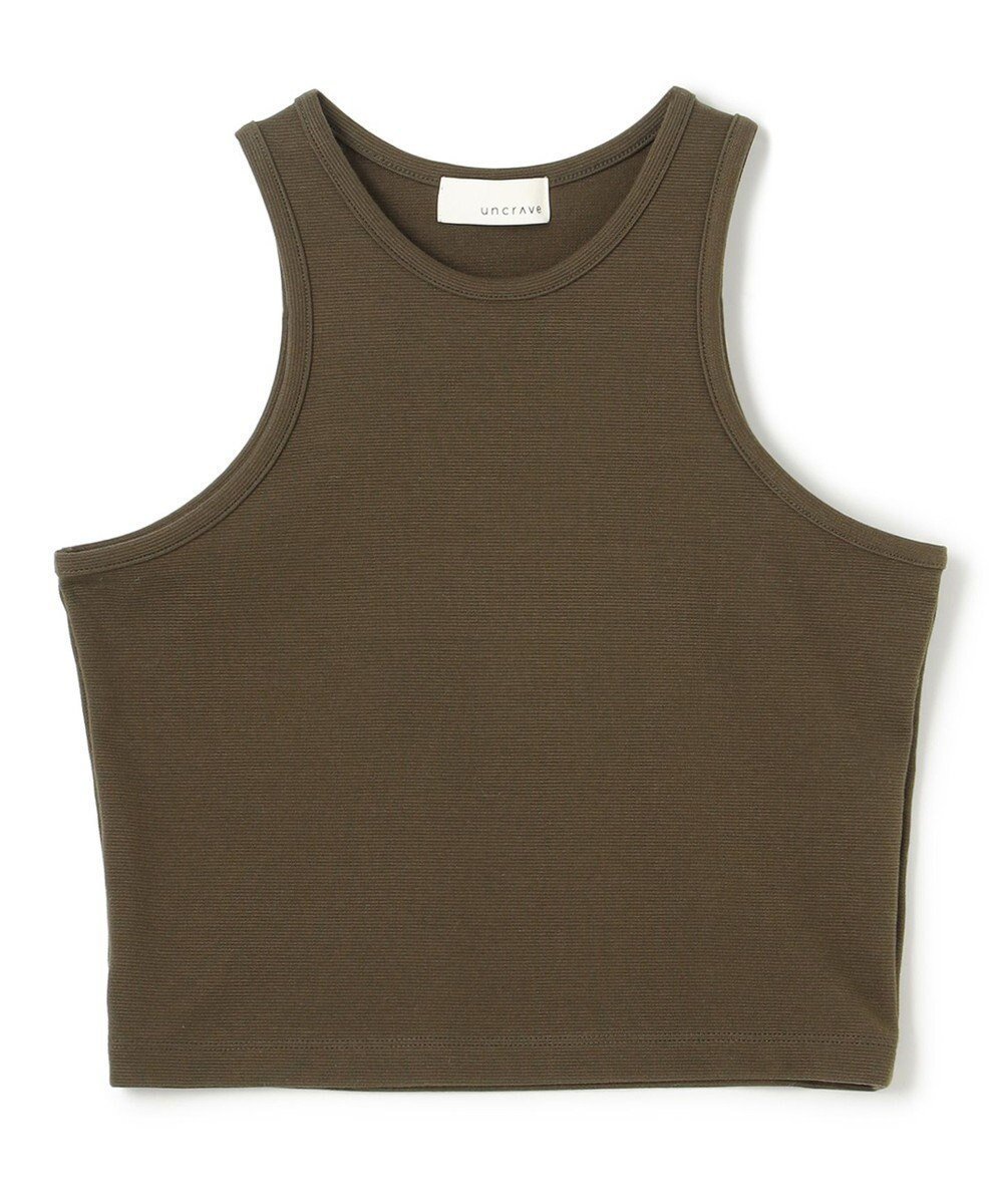 【アンクレイヴ/uncrave】のコットンミラノ アメスリ トップス(uncrave WHITE) インテリア・キッズ・メンズ・レディースファッション・服の通販 founy(ファニー) 　ファッション　Fashion　レディースファッション　Fashion for Women　トップス・カットソー　Cut & Sew Tops　アメリカン　American Style　インナー　Innerwear　春　Spring　カッティング　Cutting Detail　カットソー　Cut and Sewn Top　コンパクト　Compact, Small Size　ショート　Short, Short Length　シルケット　Silket, Silky Cotton　スリーブ　Sleeve, Long Sleeve / Short Sleeve　タンク　Tank Top, Sleeveless Top　バランス　Balance, Style Balance　ボトム　Bottoms, Lower Wear　ミラノ　Milano Style, Italian-Inspired　S/S・春夏　SS, Spring/Summer, Warm Season　夏　Summer　エレガント 上品　Elegant　カーキブラウン|ID: prp329100004840018 ipo3291000000035269643