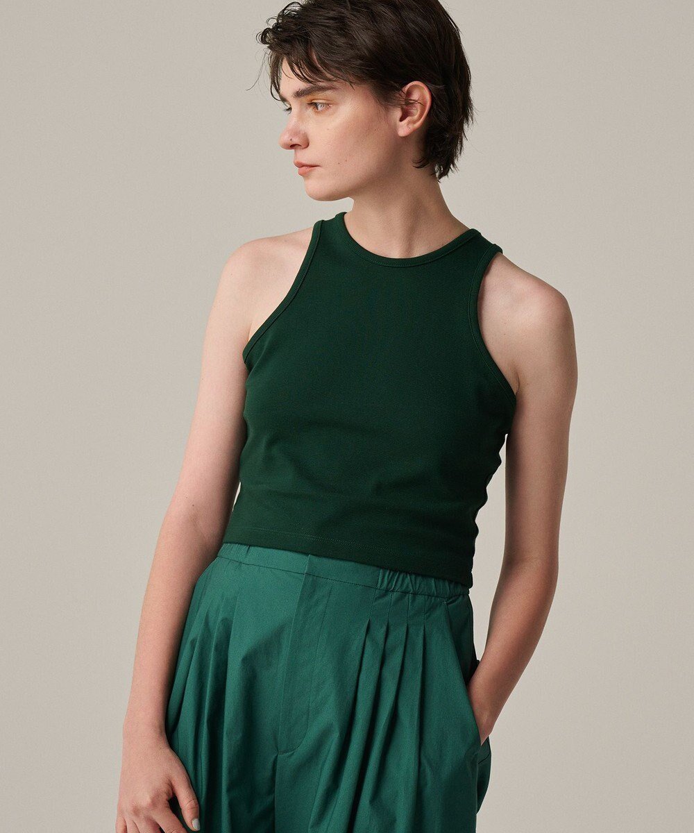 【アンクレイヴ/uncrave】のコットンミラノ アメスリ トップス(uncrave WHITE) インテリア・キッズ・メンズ・レディースファッション・服の通販 founy(ファニー) 　ファッション　Fashion　レディースファッション　Fashion for Women　トップス・カットソー　Cut & Sew Tops　アメリカン　American Style　インナー　Innerwear　春　Spring　カッティング　Cutting Detail　カットソー　Cut and Sewn Top　コンパクト　Compact, Small Size　ショート　Short, Short Length　シルケット　Silket, Silky Cotton　スリーブ　Sleeve, Long Sleeve / Short Sleeve　タンク　Tank Top, Sleeveless Top　バランス　Balance, Style Balance　ボトム　Bottoms, Lower Wear　ミラノ　Milano Style, Italian-Inspired　S/S・春夏　SS, Spring/Summer, Warm Season　夏　Summer　エレガント 上品　Elegant　グリーン|ID: prp329100004840018 ipo3291000000035269644