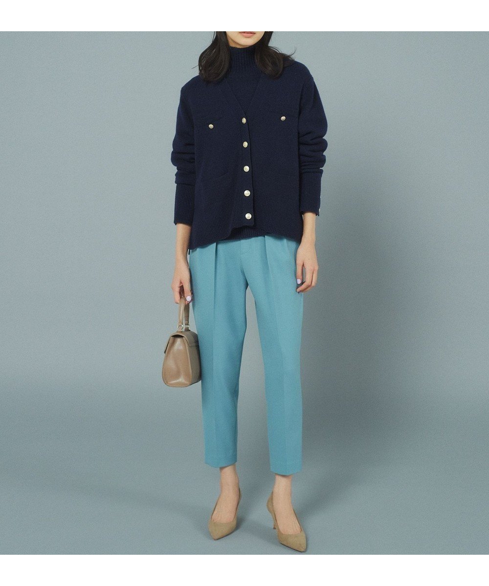 【組曲/KUMIKYOKU】の2WAYウォームストレッチ テーパード パンツ インテリア・キッズ・メンズ・レディースファッション・服の通販 founy(ファニー) 　ファッション　Fashion　レディースファッション　Fashion for Women　パンツ　Pants & Trousers　インナー　Innerwear　ウォーム　Warm Fabric　コンパクト　Compact, Small Size　ストレッチ　Stretch, Stretchy Fabric　センター　Center, Center Line　チェック　Check, Plaid, Tartan　テーパード　Tapered, Tapered Pants　ベーシック　Basic, Essential　A/W・秋冬　Autumn/Winter　エレガント 上品　Elegant　サックスブルー系|ID: prp329100004840021 ipo3291000000035560553